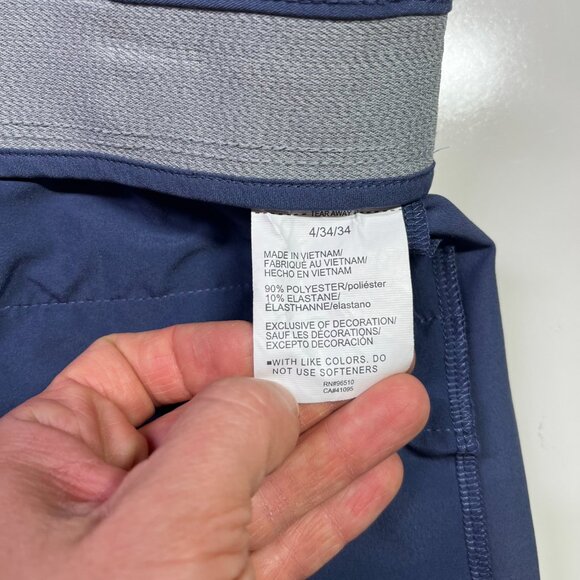 UA Under Armour Size 4 Fitted Heatgear Golf Shorts Blue Zip Fly - Picture 7 of 9